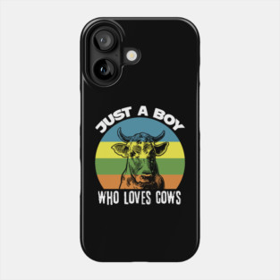 Just A Boy Who Loves Cows Phone Case