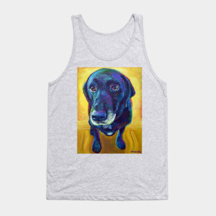 Big-Eyed Black Labrador Tank Top