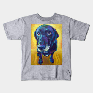 Big-Eyed Black Labrador Kids T-Shirt