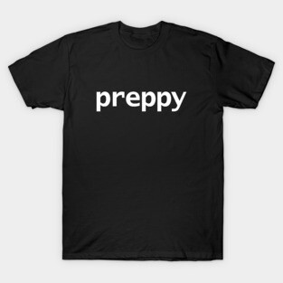 Preppy White Text Typography T-Shirt