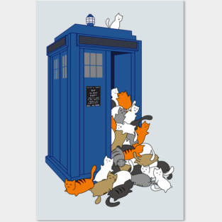 TARDIS and kittens Posters and Art