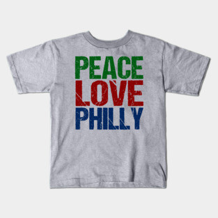 Peace Love Philly Philadelphia Pride Kids T-Shirt
