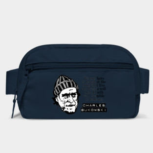 Charles Bukowski "We Are Here To Laugh At The Odds" Quote Bag