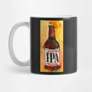 IPA Lagunitas Beer Art Print from Original Watercolor Mug