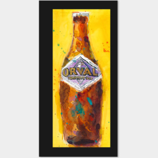 Orval Trappist Ale Beer Watercolor - Belgium Beer Art Print Posters and Art