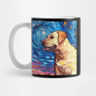 Yellow Labrador Night (portrait) Mug