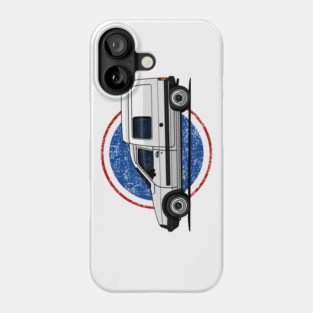 The iconic white van with french circle background Phone Case