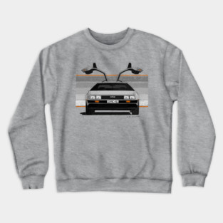 My drawing of the DeLorean DMC-12 in front view Crewneck Sweatshirt