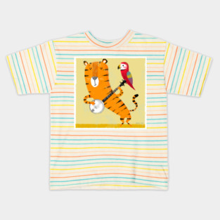 Tiger and Parrot Kids T-Shirt