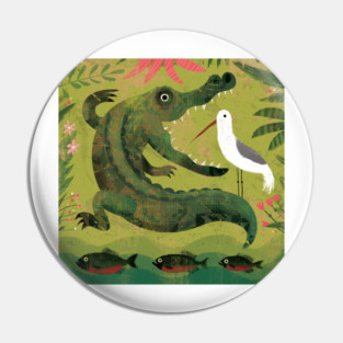 Alligator, Bird and Fish Pin