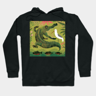 Alligator, Bird and Fish Hoodie
