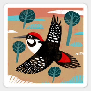 Woodpecker Sticker