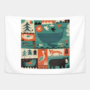 All Creatures great and small Tapestry