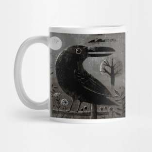 Crow in the Moonlight Mug