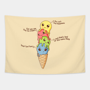 Ice Cream Happiness Tapestry