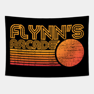 Flynns Arcade 80s retro vintage Tapestry