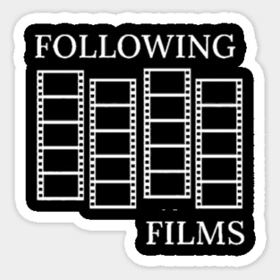Following Films White Logo Sticker