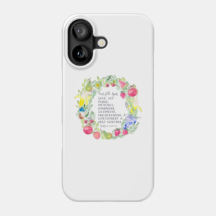 The Fruit of the spirit Watercolor Art |  Christian Art Phone Case