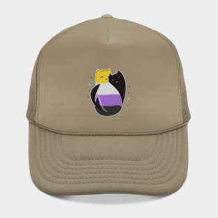 Nonbinary Cat LGBT Pride Flag Hat