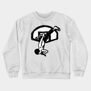 punk in the basketball hoop Crewneck Sweatshirt