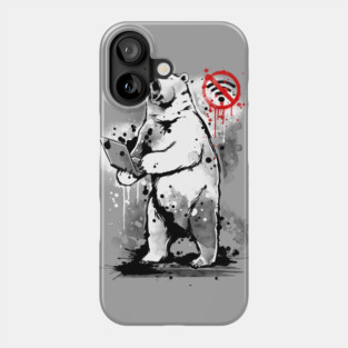 No internet connection - Angry bear Phone Case