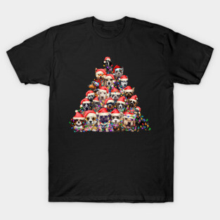 Merry Dogmas Cute Puppies Christmas Tree Funny Dog Lover Christmas Gift T-Shirt