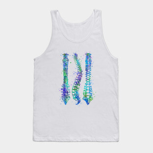 Human Spine Colorful Anatomy Artwork Tank Top
