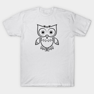 Cute Owl drawing illustration T-Shirt