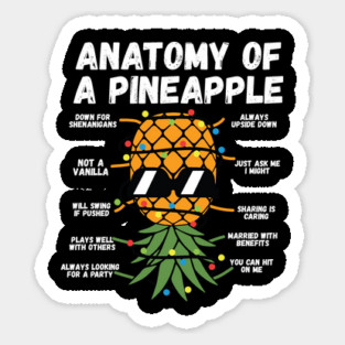 Anatomy Of A Pineapple Sticker