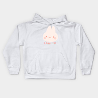 Fear Me Albino Bunny Kids Hoodie