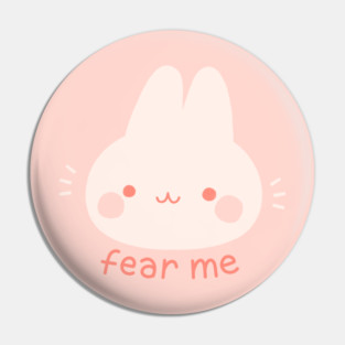 Fear Me Albino Bunny Pin