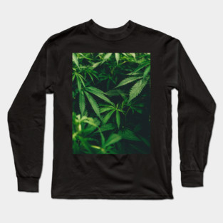 Cannabis Marijuana Leaves Long Sleeve T-Shirt