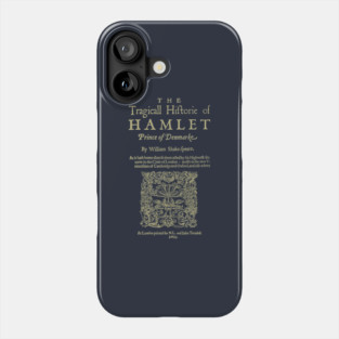 Shakespeare, Hamlet. Dark clothes version. Phone Case