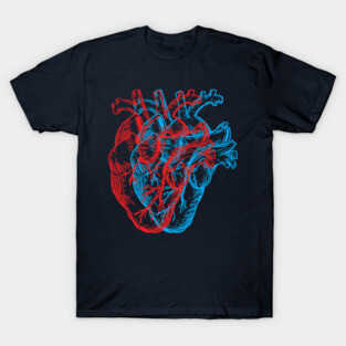 3D Human Heart T-Shirt