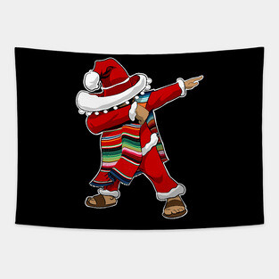 Dabbing Feliz Navidad Tapestry