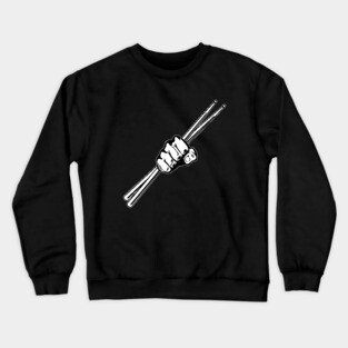 Drum Sticks Fist Punch Crewneck Sweatshirt