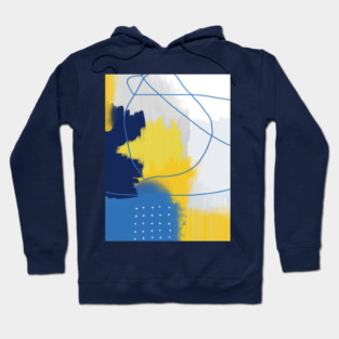 Sunny Abstract in yellow and blue Hoodie