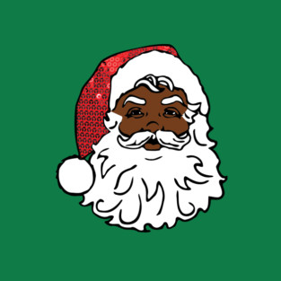 black santa claus christmas T-Shirt