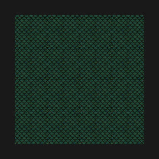 green sequin print mermaid merman T-Shirt