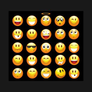 black emojis T-Shirt