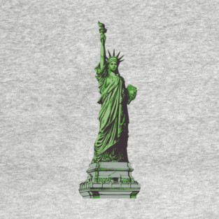 statue of liberty print independence day new york T-Shirt