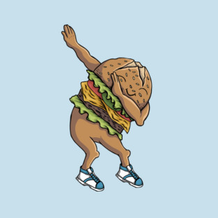 funny dabbing burger T-Shirt