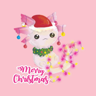 merry christmas axolotl santa T-Shirt