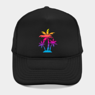Colorful Palm Tree Beach Hat