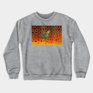 Brown Trout Camo May Fly Texture Crewneck Sweatshirt