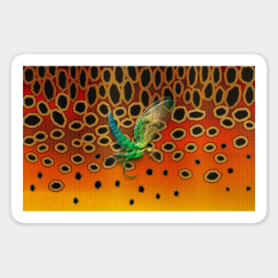 Brown Trout Camo May Fly Texture Magnet
