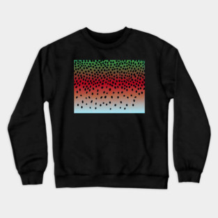 Rainbow Trout Camo Crewneck Sweatshirt