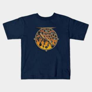 Brown Gold Trout Reel Kids T-Shirt