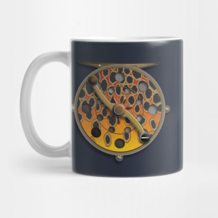 Brown Gold Trout Reel Mug
