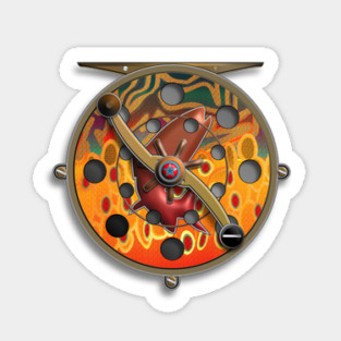 Brook Trout Reel Chrome Magnet